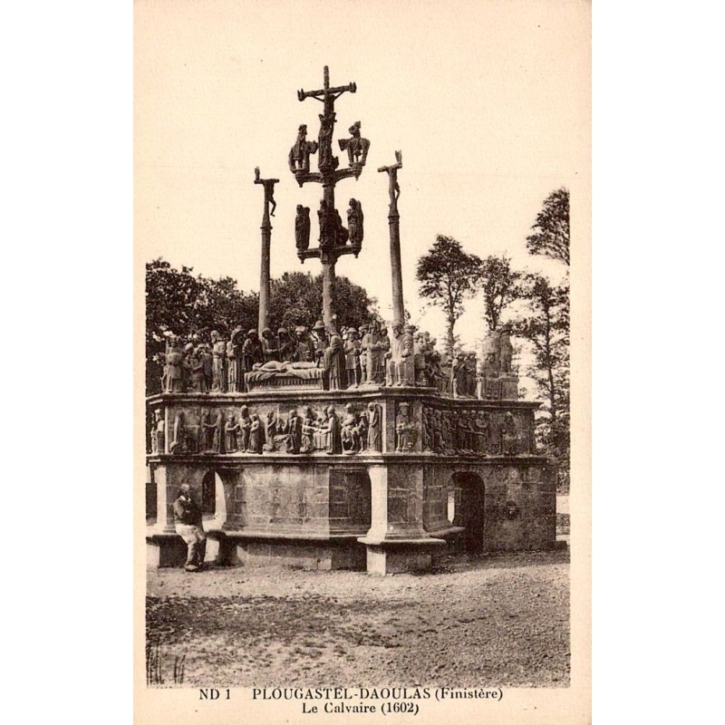 CPA Plougastel-Daoulas grand calvaire de 1602, vue générale ND 1
