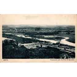 CPSM Metz panorama pris du Fort Saint-Quentin avec la Moselle, les îles et la ville