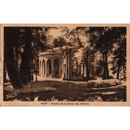 Carte postale ancienne – Pavillon de la Source des Célestins – Vichy (Allier)