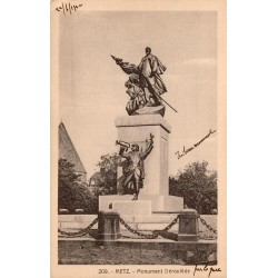 CPSM Metz Monument Déroulède, monument patriotique et sculptures dans les années 1930
