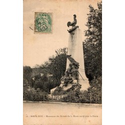 Carte postale ancienne du monument des enfants de la Meuse morts pour la Patrie à Bar-le-Duc