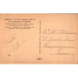 Carte postale ancienne Verdun – Porte Chaussée et Cathédrale