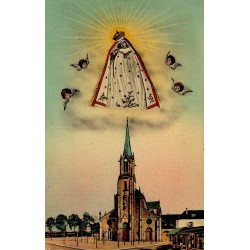 CPA Marienthal basilique Notre-Dame et Vierge couronnée avec anges Bas-Rhin