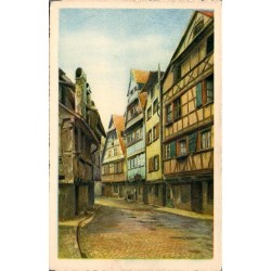 CPSM Strasbourg Bain-aux-Plantes maisons à colombages Braun & Cie Bas-Rhin