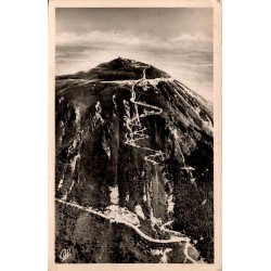 CPSM Puy-de-Dôme autoroute et voie romaine depuis le col de Ceyssat, vue aérienne