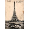 CPA Paris Tour Eiffel avec bateau à passagers sur la Seine, ELD 4129