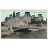 CPA Paris Hôtel de Ville et pont d’Arcole animé avec voitures hippomobiles