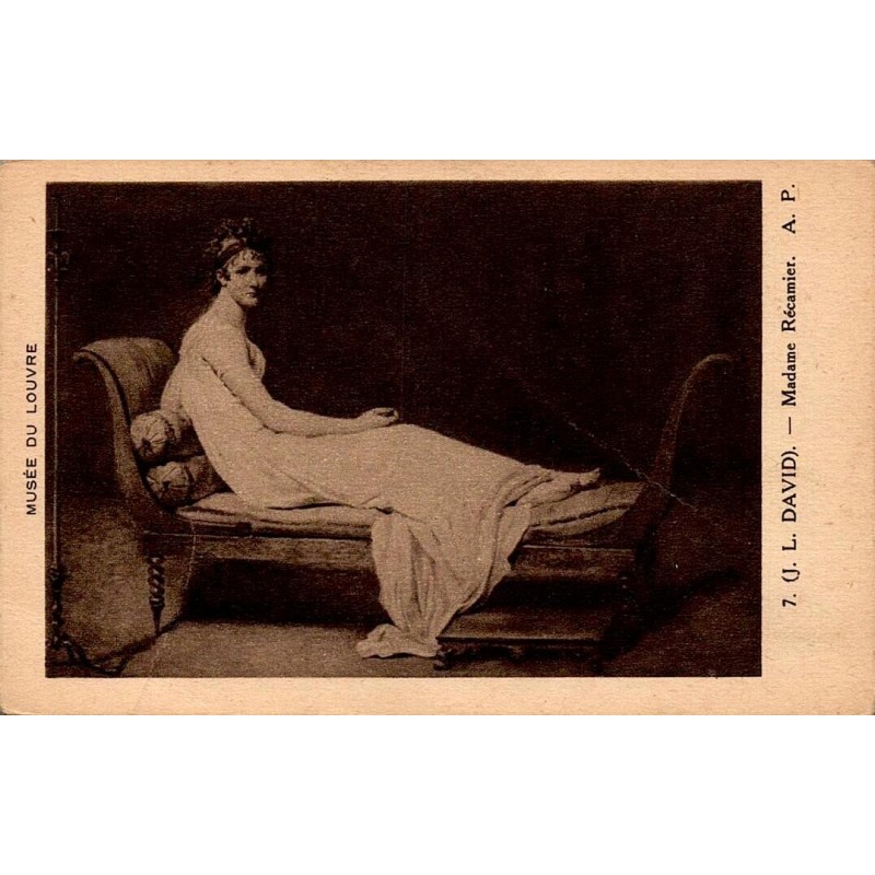 CPA Musée du Louvre Madame Récamier par Jacques-Louis David, édition A. Papeghin