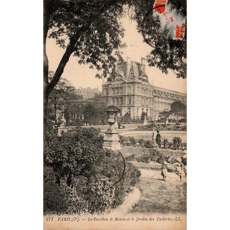 CPA Paris Pavillon de Rohan et Jardin des Tuileries animé, LL 271