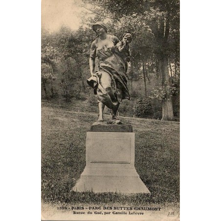 CPA Paris Parc des Buttes-Chaumont statue du Gué par Camille Lefèvre n°1399