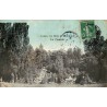 CPA Paris Bois de Boulogne la Cascade avec promeneurs, carte circulée timbre 5 c