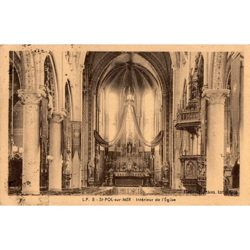 L.P. - 8 - Saint Pol sur Mer - Intérieur de l'Eglise
