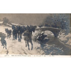 CPA Salon des Artistes Français 1910 Les Ânes par F Oger ND Phot n°4426
