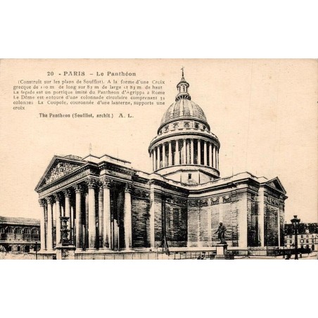 CPA Paris Panthéon vue extérieure ancienne architecture de Soufflot