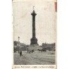 CPA Paris place de la Bastille colonne de Juillet fiacre et rails