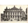 CPA Paris Opéra Garnier vue ancienne avec fiacres et animation de rue