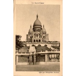 CPSM Paris Sacré-Cœur Montmartre carte publicitaire Hémoglobine Deschiens
