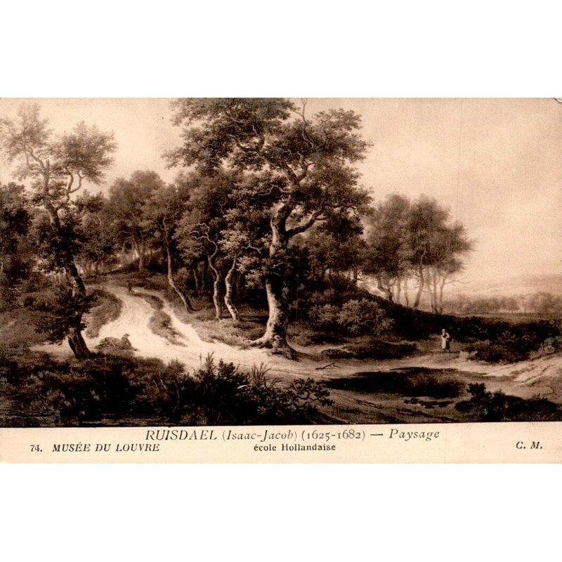 CPA Musée du Louvre paysage de Ruisdael école hollandaise Édition C.M.