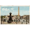 CPA Paris place de la Concorde fontaine et obélisque de Louxor carte colorisée
