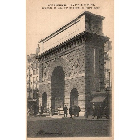 CPA Paris Porte Saint-Martin n°20 Pierre Bullet série Paris Historique