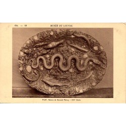 CPA Musée du Louvre plat en faïence Bernard Palissy XVIe siècle Braun & Cie