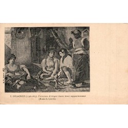 CPA Louvre Femmes d’Alger dans leur appartement Eugène Delacroix B.F. Paris