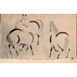 CPA Paris Musée Guimet croquis japonais de chevaux Neurdein Frères n°92