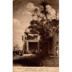 Carte postale ancienne illustrant Souvenir de la campagne de Rosette, œuvre du Musée de Chantilly