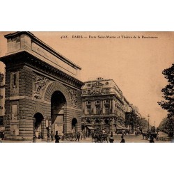 CPA Paris Porte Saint-Martin Théâtre de la Renaissance ELD n°4365 scène animée