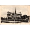 CPA Paris Notre-Dame vue depuis la Seine ancienne flèche cathédrale édition Lader n°32