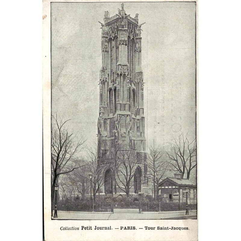 CPA Paris Tour Saint-Jacques dans son square Collection Petit Journal