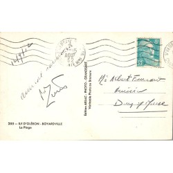 CPSM Boyardville – Plage animée et Fort Boyard – ARJAC n°255 – 1952