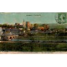 CPA Avignon vue générale colorisée, Palais des Papes et pont Saint-Bénézet