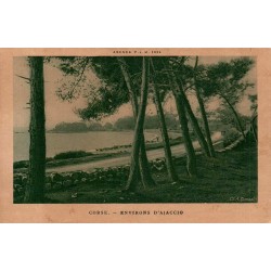 CPSM Ajaccio Corse environs route littorale et pins Agenda P.L.M. 1924