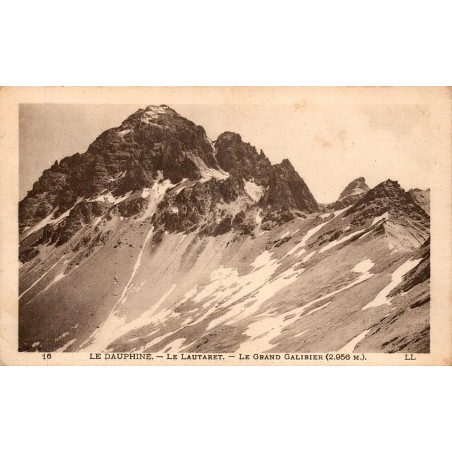 CPA Lautaret Grand Galibier 2956 m vue ancienne du massif enneigé dans les Hautes-Alpes