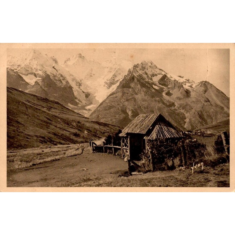 CPSM Col du Lautaret Jardin Alpin Glacier de l’Homme et massif de la Meije