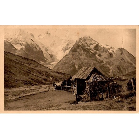 CPSM Col du Lautaret Jardin Alpin Glacier de l’Homme et massif de la Meije