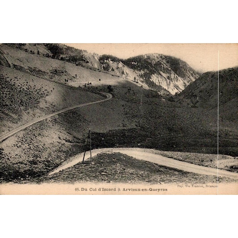 CPA Col d’Izoard route en lacets vers Arvieux-en-Queyras dans les Hautes-Alpes