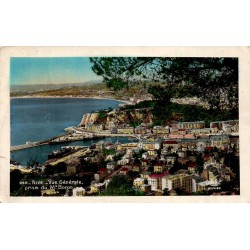 CPSM Nice vue générale depuis le Mont Boron avec port et littoral
