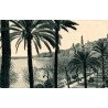 CPSM Menton vieille ville front de mer et promenade bordée de palmiers