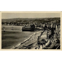 CPSM Nice Promenade des Anglais et ancienne Jetée-Promenade en 1938
