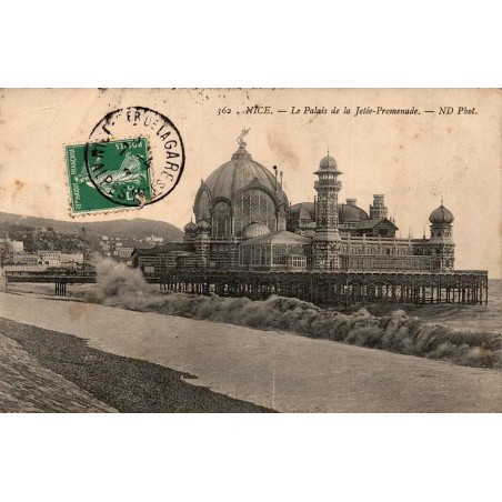 CPA Nice Palais de la Jetée-Promenade avec timbre 5 centimes au recto