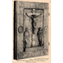CPSM Conques Aveyron reliure d’Évangéliaire Christ en Croix Trésor de Conques