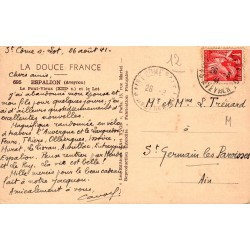 CPSM Espalion – Pont-Vieux et le Lot – Aveyron – 1941