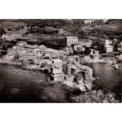 CPSM Erbalunga Corse vue aérienne du village et du port Cap Corse