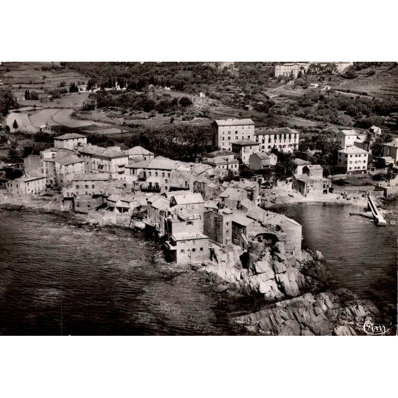 CPSM Erbalunga Corse vue aérienne du village et du port Cap Corse