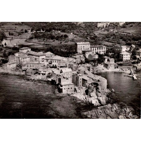 CPSM Erbalunga Corse vue aérienne du village et du port Cap Corse