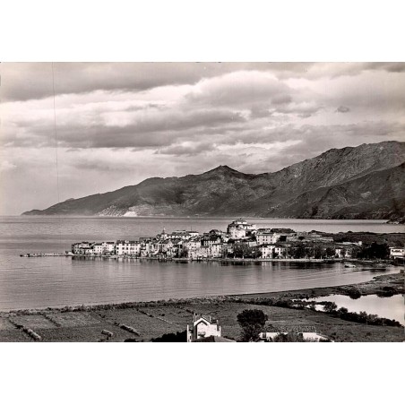 CPSM Saint-Florent Corse vue générale village golfe et montagnes