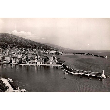 CPSM Bastia Corse les deux ports vieux port jetée et phare