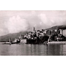 CPSM Bastia Corse citadelle fortifications et phares du Vieux-Port